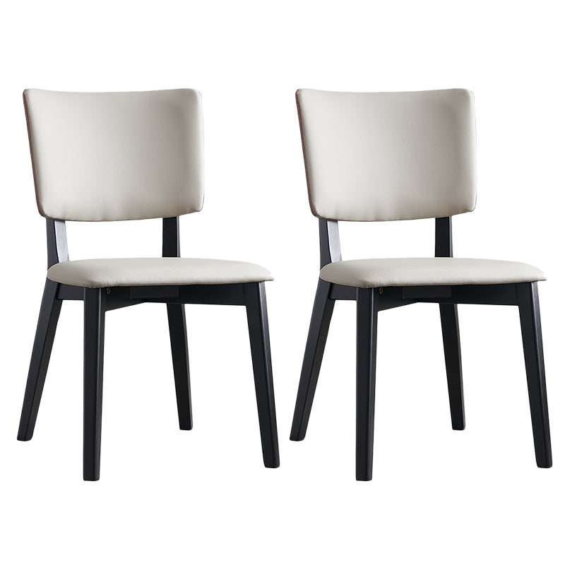 Contemporary Style Chairs Armless Chair for Kitchen with Wooden Legs