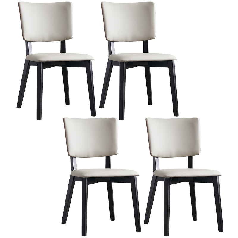 Contemporary Style Chairs Armless Chair for Kitchen with Wooden Legs