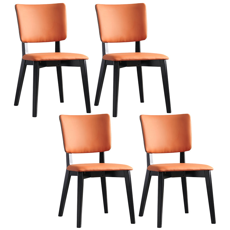 Contemporary Style Chairs Armless Chair for Kitchen with Wooden Legs