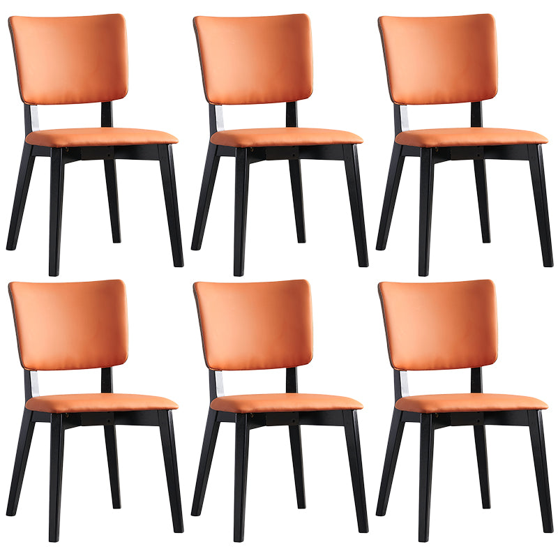 Contemporary Style Chairs Armless Chair for Kitchen with Wooden Legs