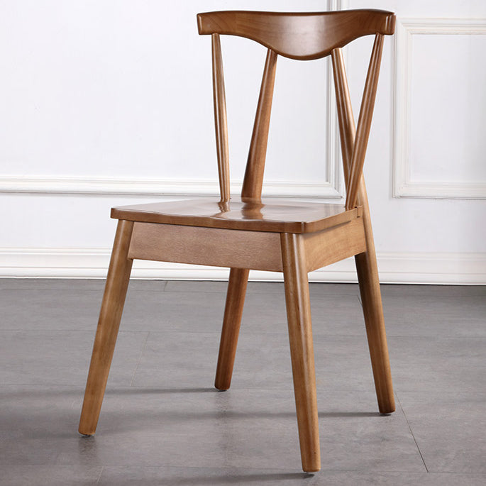 Contemporary Style Chairs Armless Chairs for Kitchen with Wooden Legs