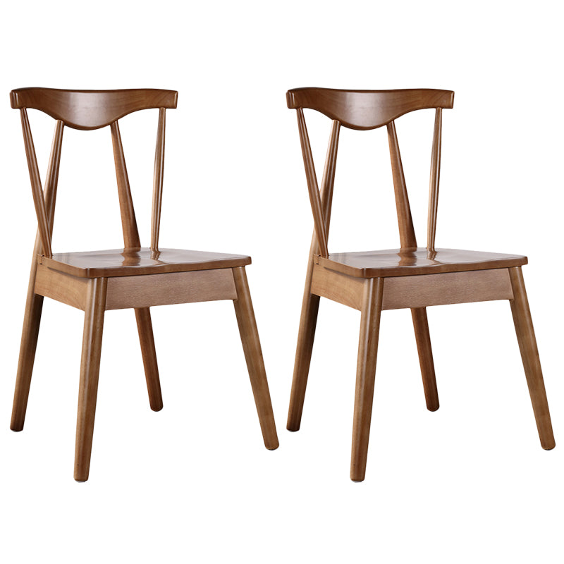 Contemporary Style Chairs Armless Chairs for Kitchen with Wooden Legs