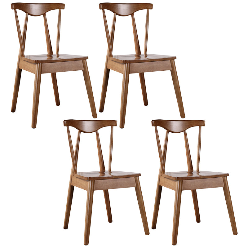 Contemporary Style Chairs Armless Chairs for Kitchen with Wooden Legs