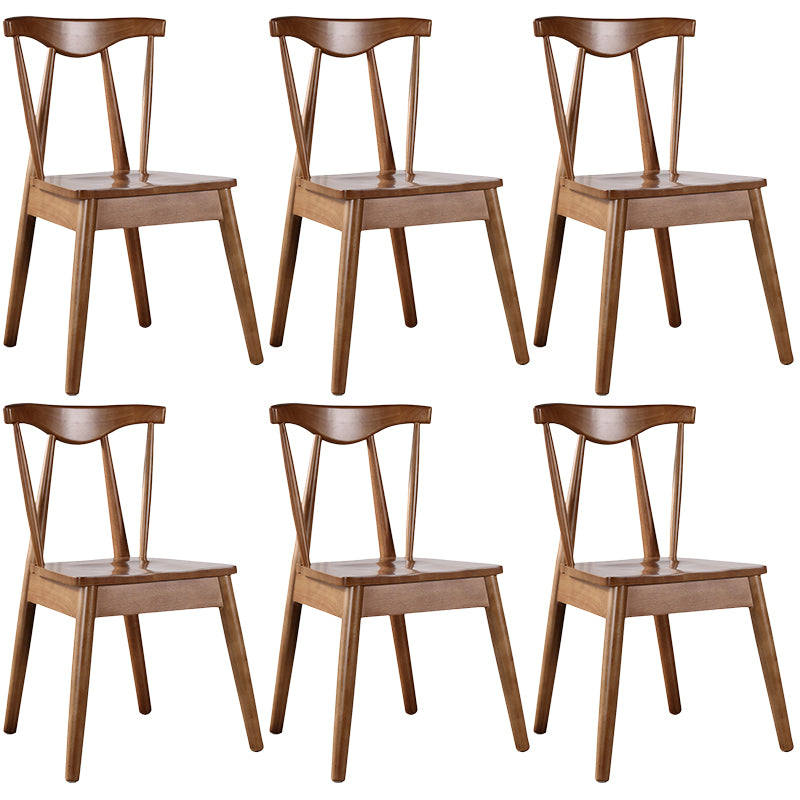 Contemporary Style Chairs Armless Chairs for Kitchen with Wooden Legs