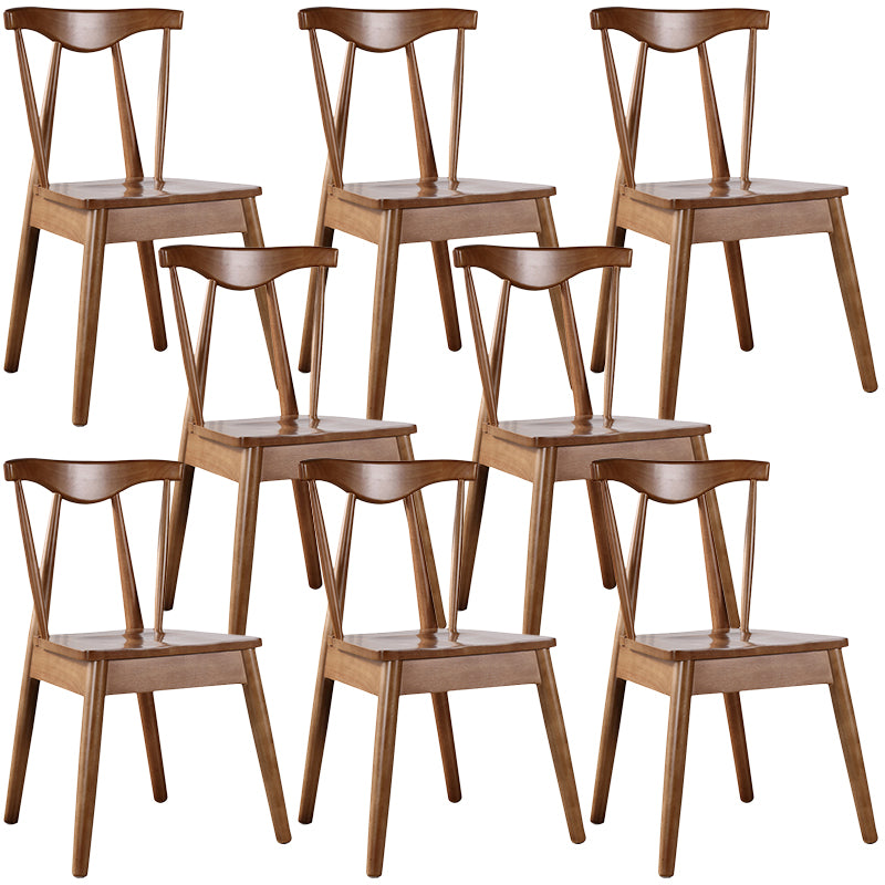 Contemporary Style Chairs Armless Chairs for Kitchen with Wooden Legs