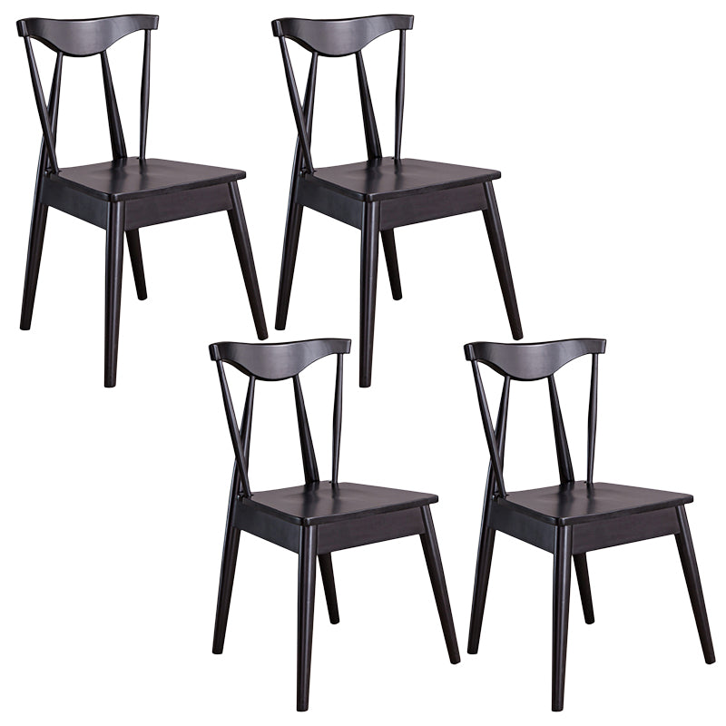 Contemporary Style Chairs Armless Chairs for Kitchen with Wooden Legs