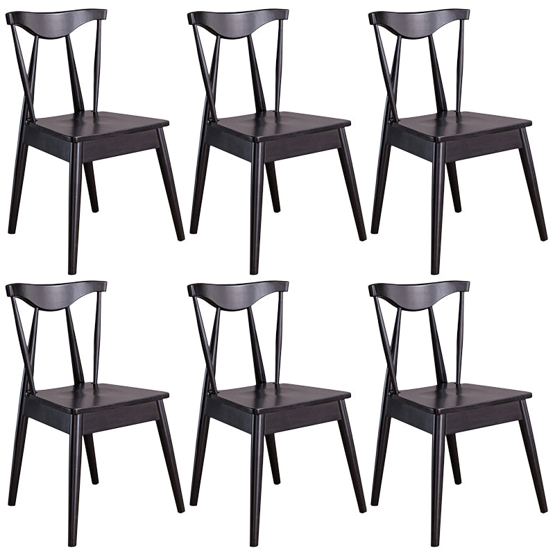 Contemporary Style Chairs Armless Chairs for Kitchen with Wooden Legs