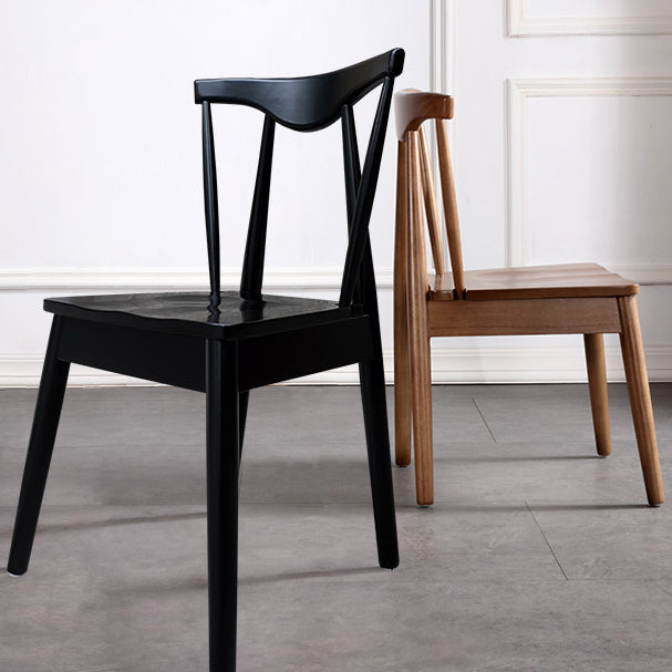 Contemporary Style Chairs Armless Chairs for Kitchen with Wooden Legs