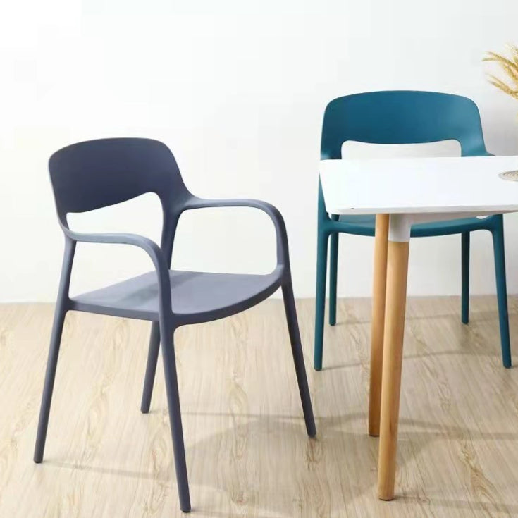 Contemporary Style Chair Arm Chair for Kitchen with Plastic Legs