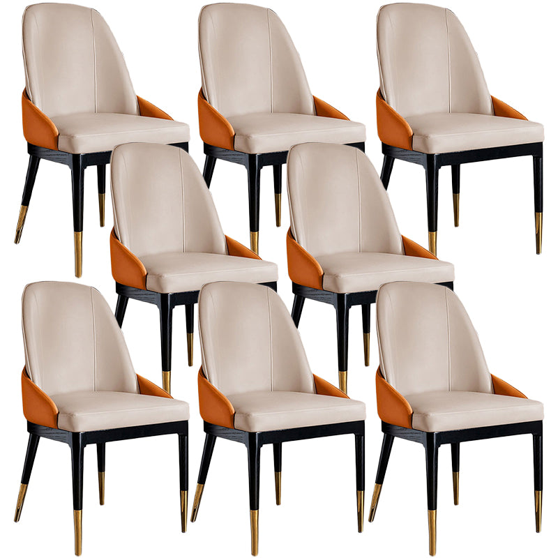 Contemporary Chairs Armless Chairs for Kitchen with Wooden Legs