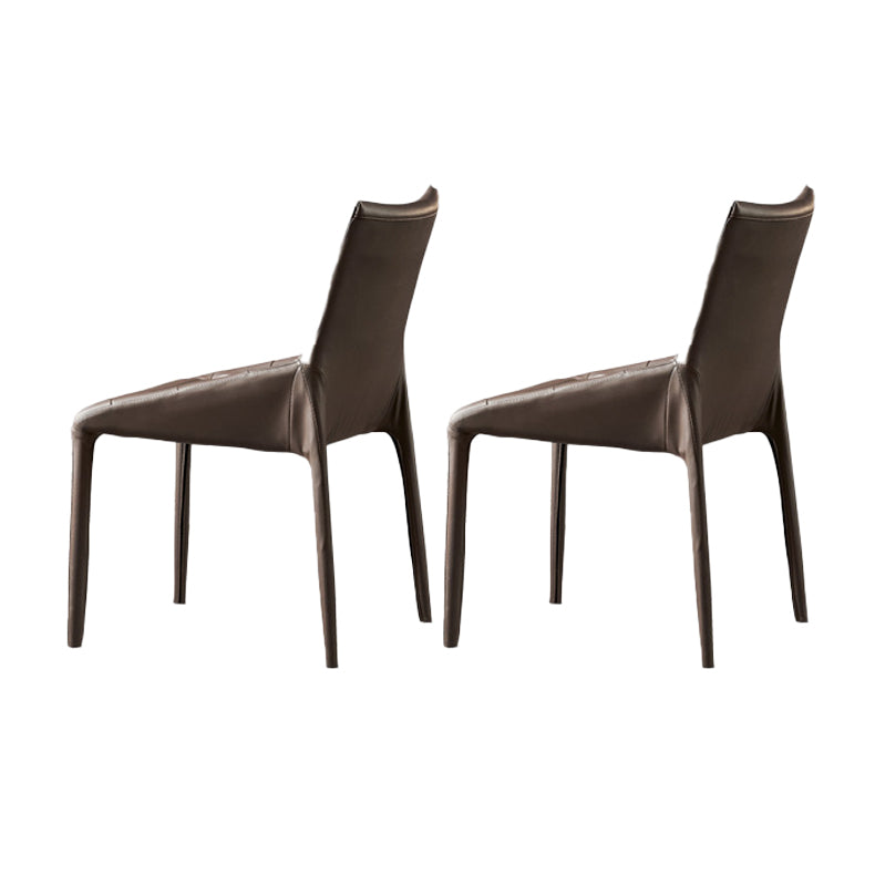 Contemporary Metal Dining Room Chair PU Leather Dining Chair for Home Use