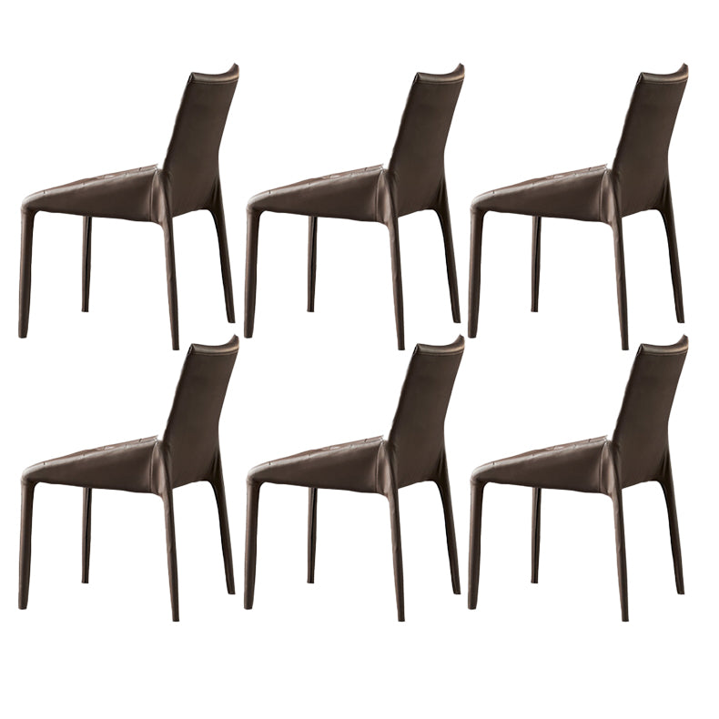 Contemporary Metal Dining Room Chair PU Leather Dining Chair for Home Use