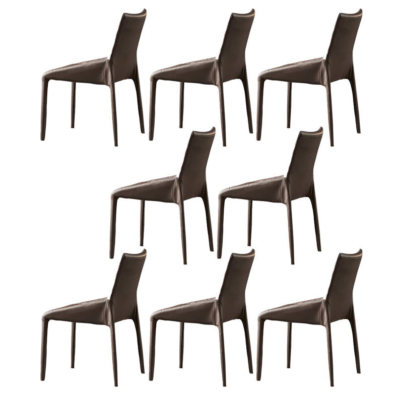 Contemporary Metal Dining Room Chair PU Leather Dining Chair for Home Use