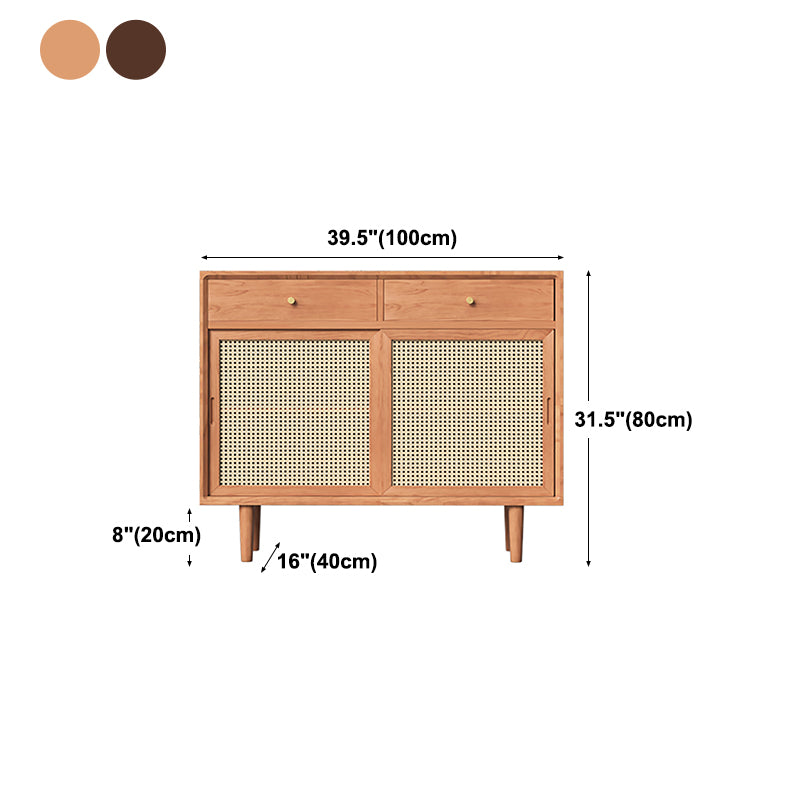 15.75"W Sideboard Contemporary Style Solid Wood Dining Server for Kitchen Living Room