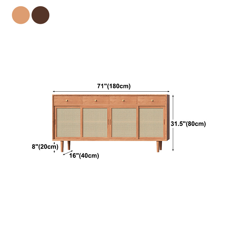 15.75"W Sideboard Contemporary Style Solid Wood Dining Server for Kitchen Living Room