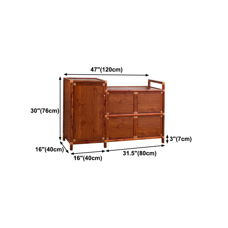 Modern Style Sideboard Brown Metal Sideboard for Living Room