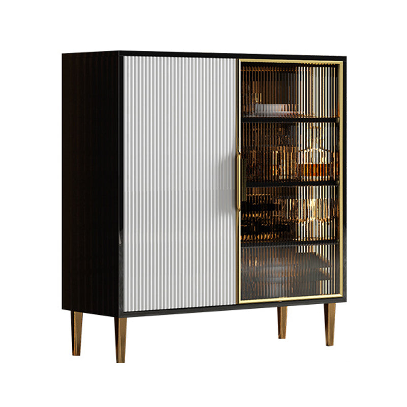 Contemporary Style Sideboard Black Dining Room Sideboard for Kitchen