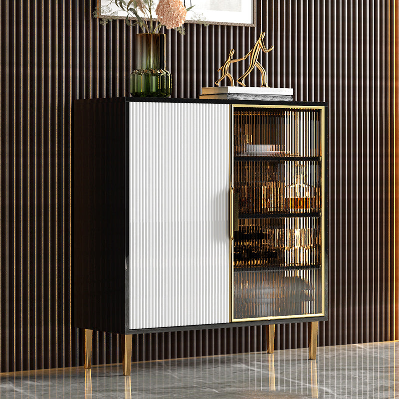 Contemporary Style Sideboard Black Dining Room Sideboard for Kitchen