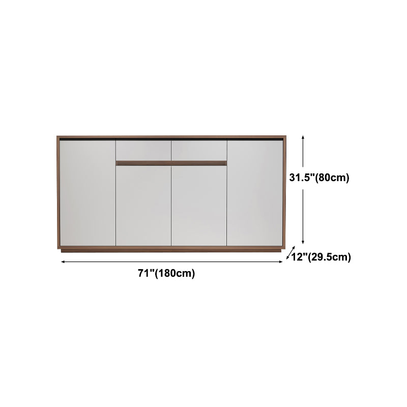 Modern Engineer Wood Cabinets Table Brown Top Sideboard for Kitchen