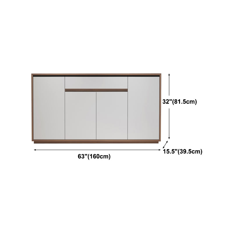 Modern Engineer Wood Cabinets Table Brown Top Sideboard for Kitchen