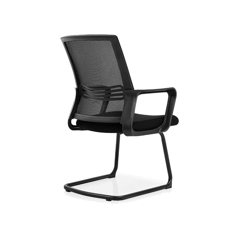 Contemporary Fixed Arm Desk Chair Height-adjustable Ergonomic Desk Chair