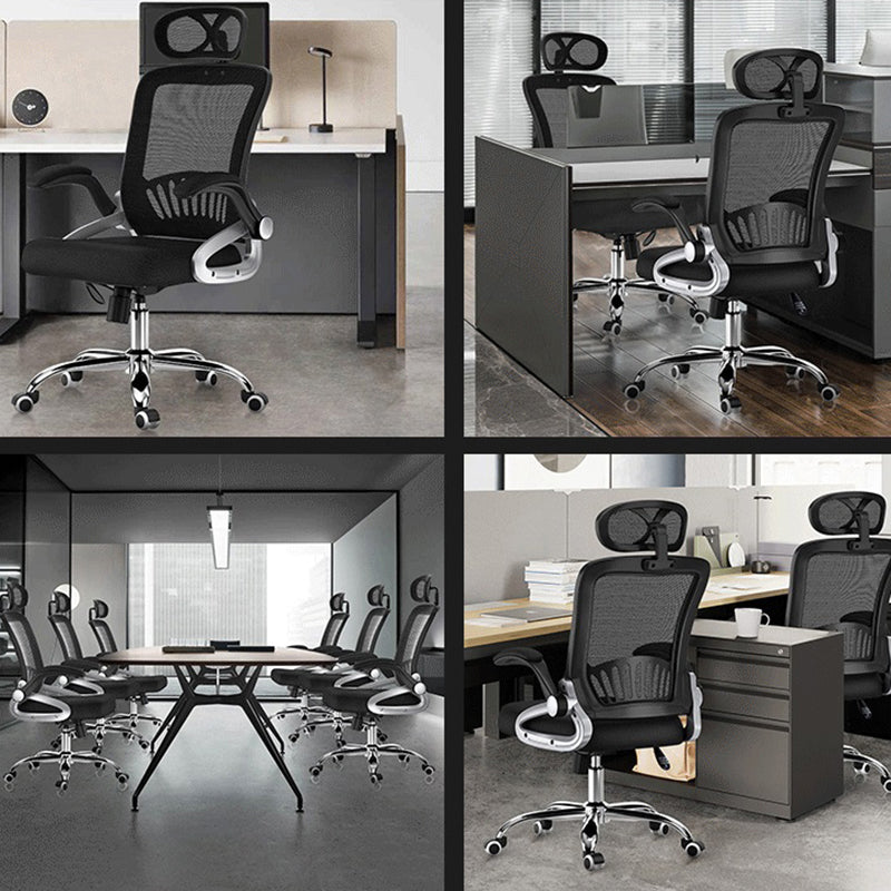 Adjustable Arm Swivel Office Chair Modern High Back Executive Chair