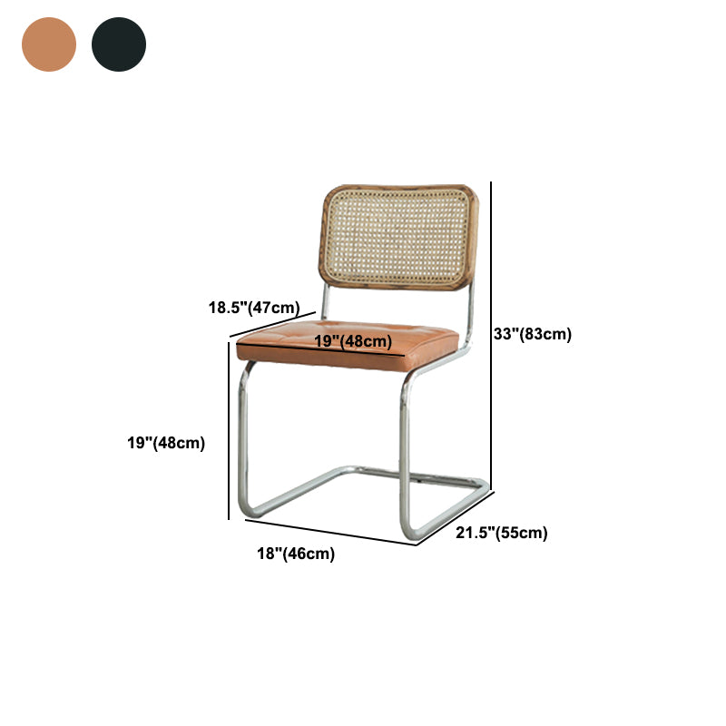 Metal Base Contemporary Conference Chair Low Back Armless Office Chair