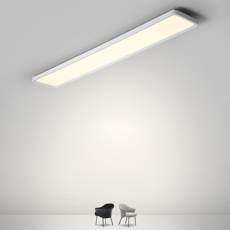 Modern Square Shape Ceiling Lamp LED Flush Mount Light with Acrylic Shade in White