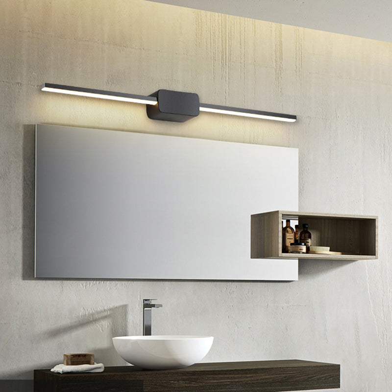 Modern Style Linear Shape Wall Sconce Metal 1 Light Wall Lighting for Bathroom