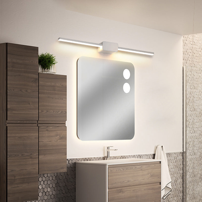 Modern Style Linear Shape Wall Sconce Metal 1 Light Wall Lighting for Bathroom