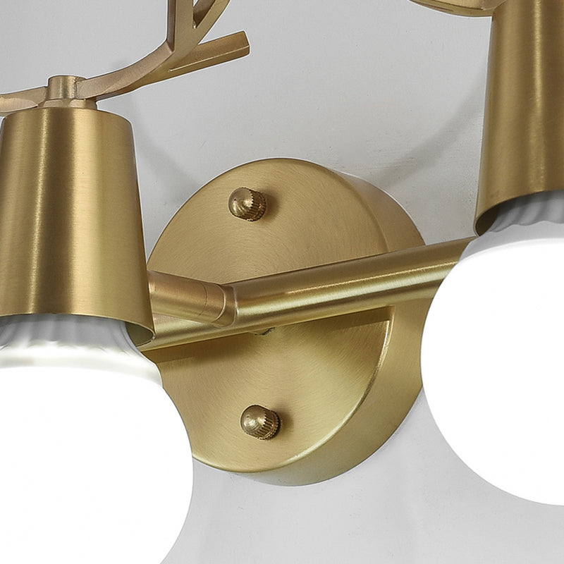 Multi-Light Geometric Vanity Sconce Modern Style Metal Sconce Lights in Gold