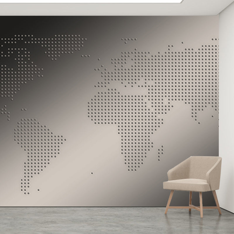 Photography Stain Resistant Wall Mural Map Drawing Room Wallpaper