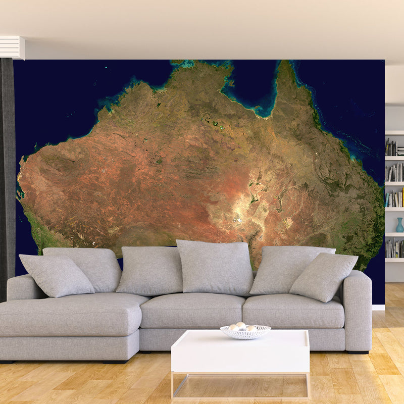 Map Mildew Resistant Photography Wallpaper Living Room Wall Mural