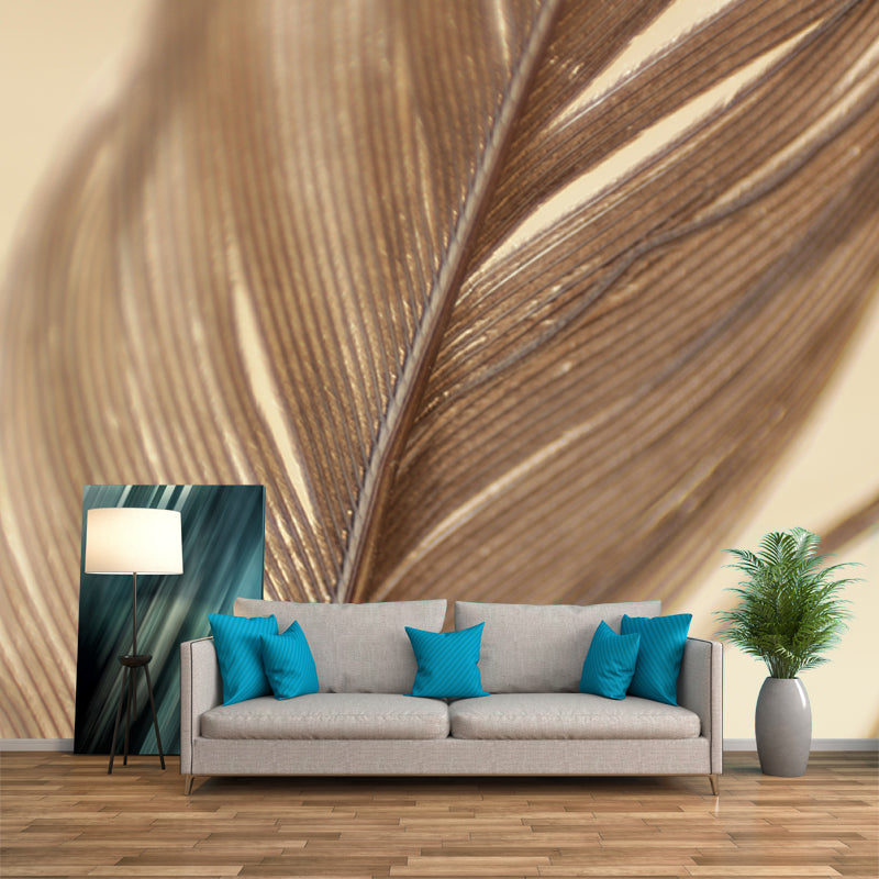 Eco-friendly Feather Photography Wall Mural Living Room Wallpaper