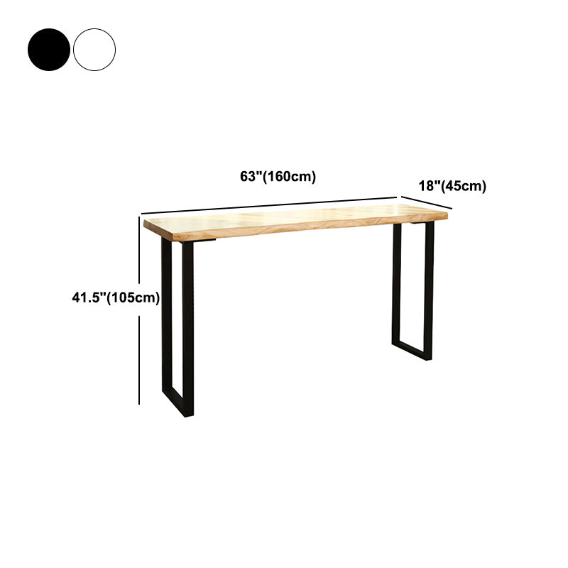 Pine Wood Bar Dining Table Traditional Luxury Bar Table with Sled Base