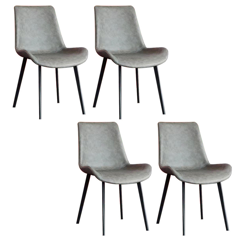 Modern Style Faux Leather Dining Chairs Metal Dining Chair for Restaurant Use