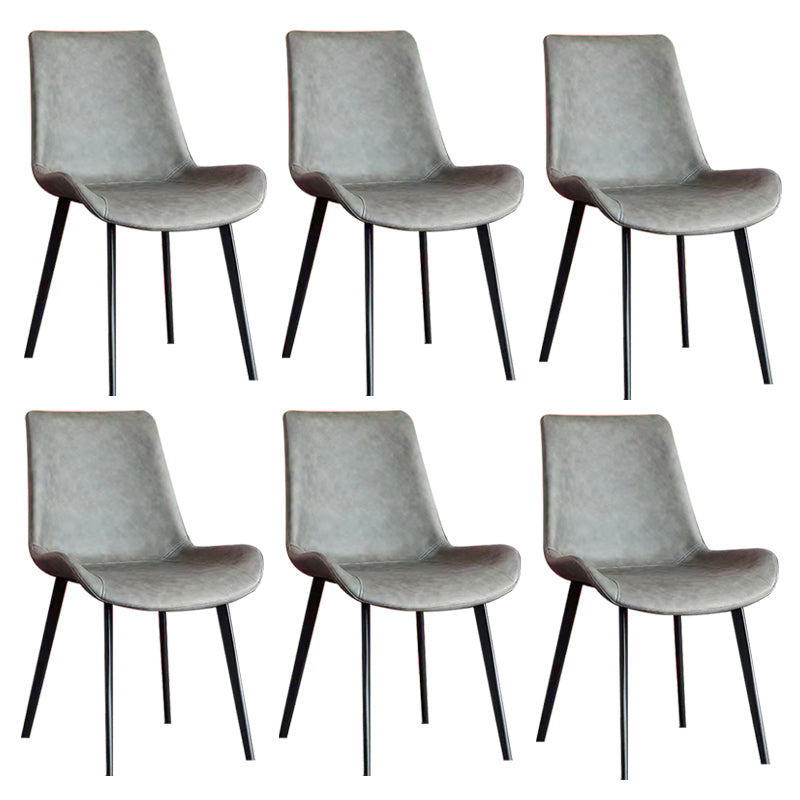 Modern Style Faux Leather Dining Chairs Metal Dining Chair for Restaurant Use