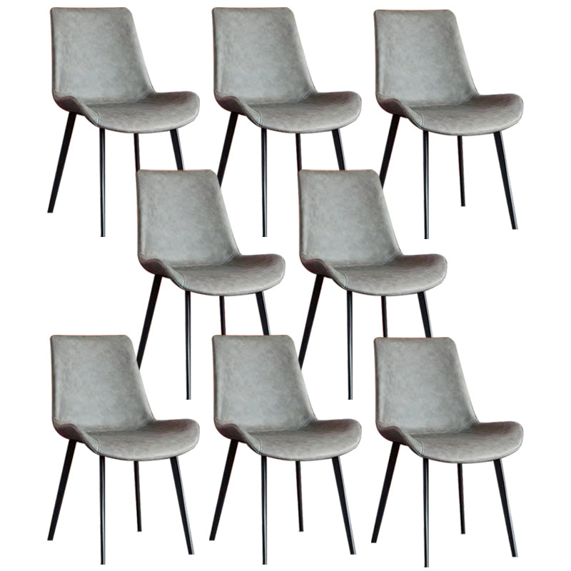 Modern Style Faux Leather Dining Chairs Metal Dining Chair for Restaurant Use