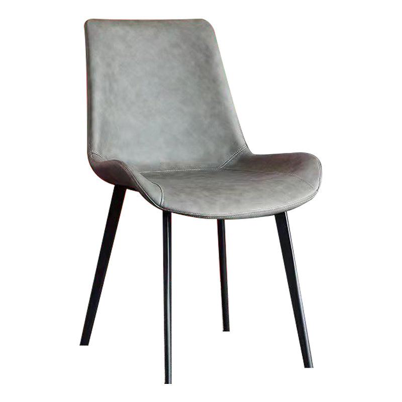 Modern Style Faux Leather Dining Chairs Metal Dining Chair for Restaurant Use