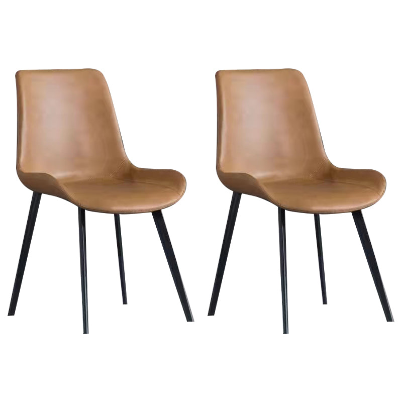 Modern Style Faux Leather Dining Chairs Metal Dining Chair for Restaurant Use