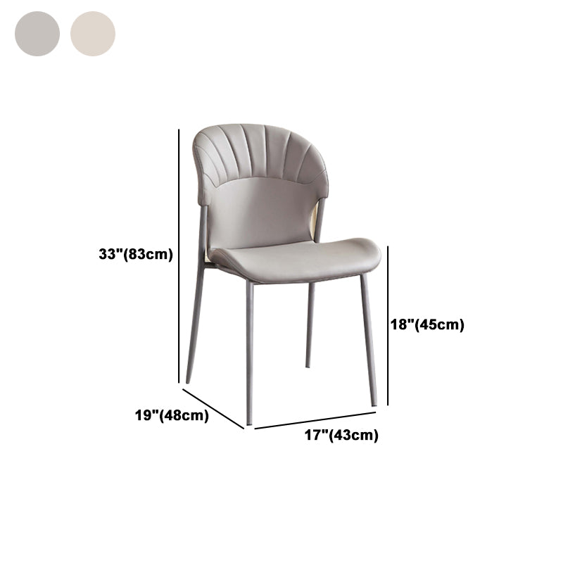 Contemporary Faux Leather Dining Chairs Metal Dining Chair for Restaurant Use