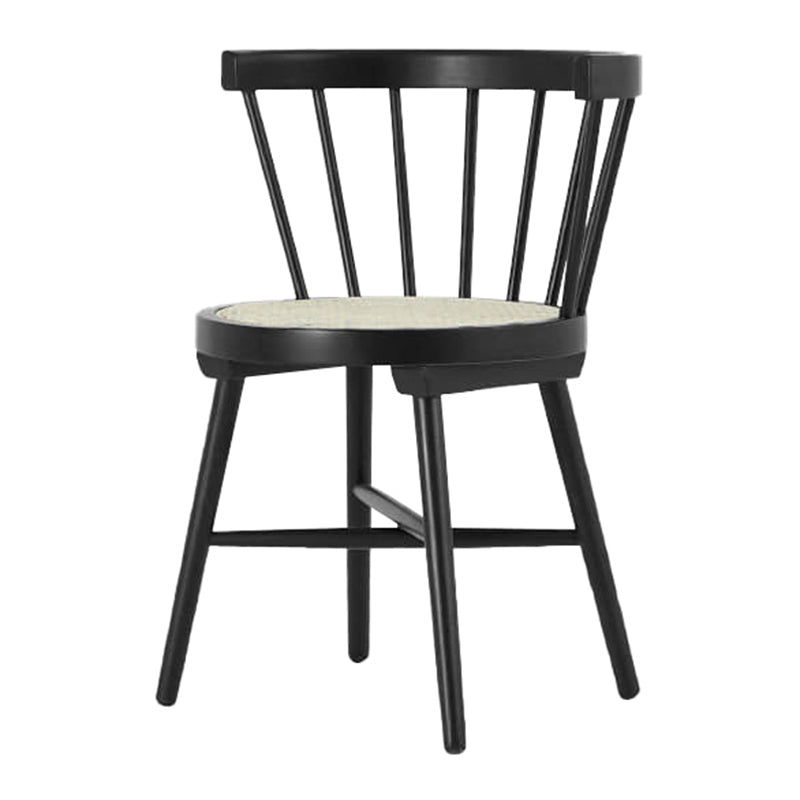 Traditional Wood Dining Armless Chairs Windsor Back Side Chair for Restaurant Use