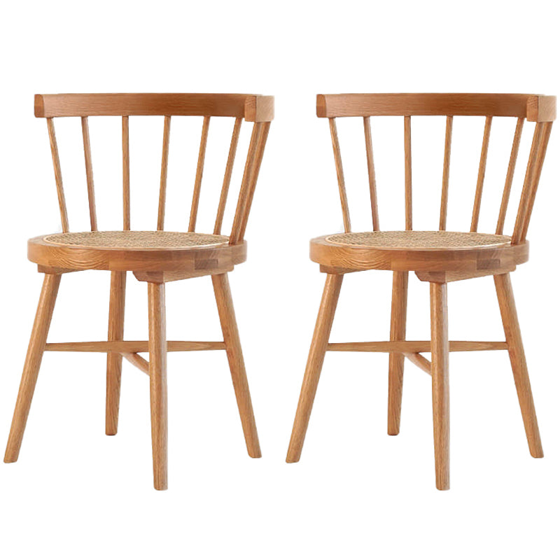 Traditional Wood Dining Armless Chairs Windsor Back Side Chair for Restaurant Use