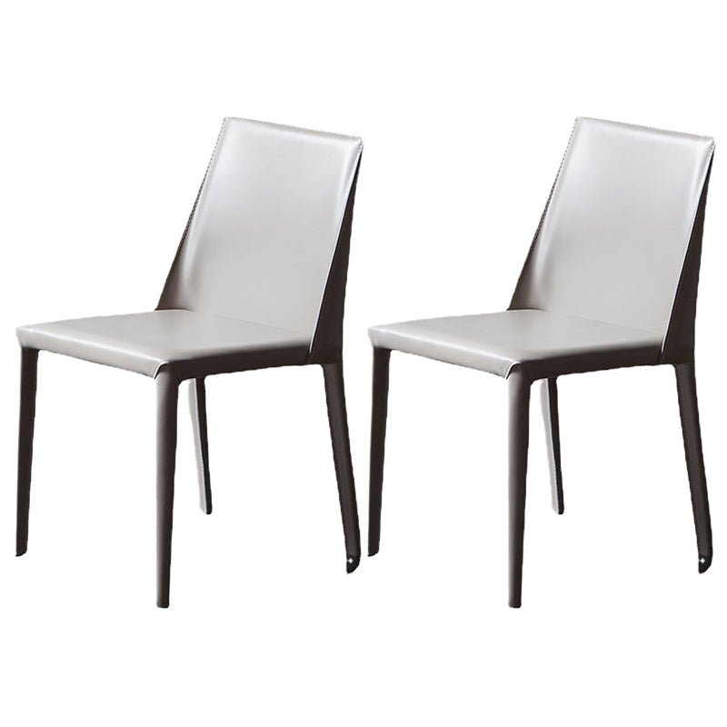 Contemporary Faux Leather Dining Chair Metal Dining Chair for Restaurant Use