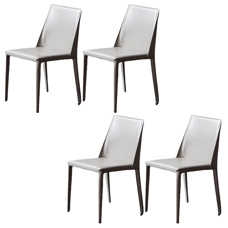 Contemporary Faux Leather Dining Chair Metal Dining Chair for Restaurant Use