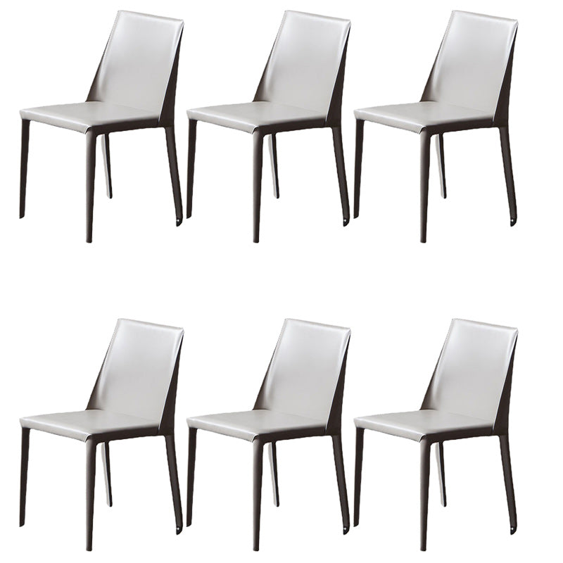 Contemporary Faux Leather Dining Chair Metal Dining Chair for Restaurant Use