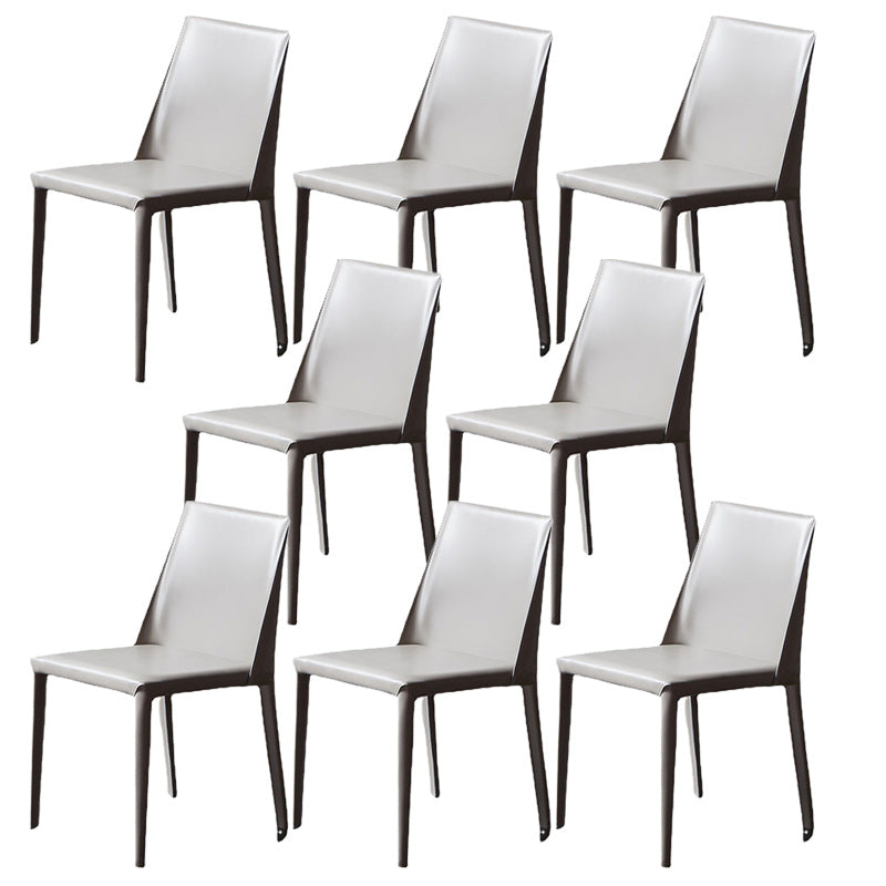 Contemporary Faux Leather Dining Chair Metal Dining Chair for Restaurant Use