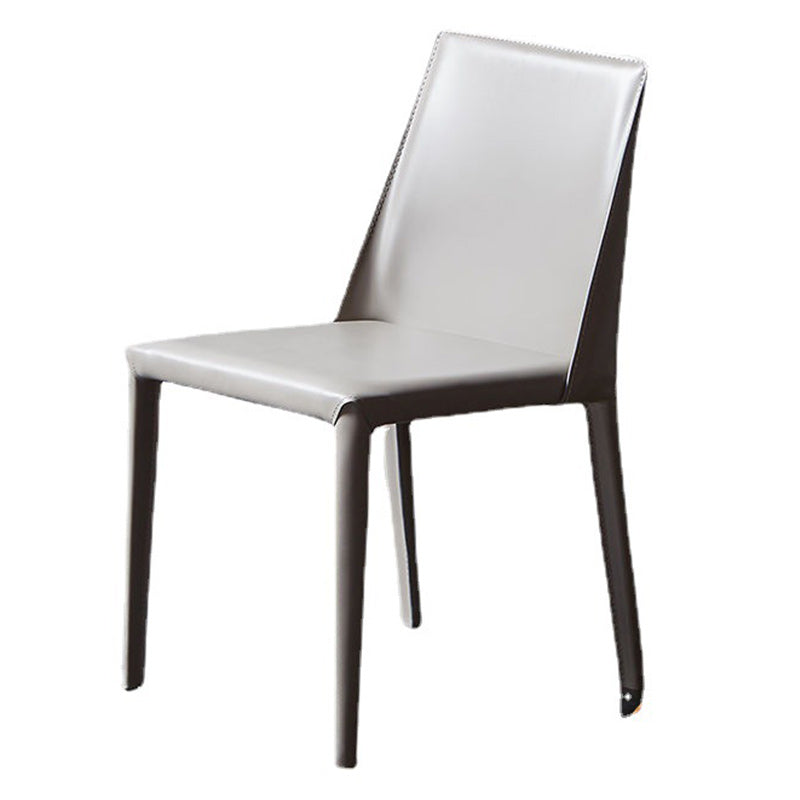 Contemporary Faux Leather Dining Chair Metal Dining Chair for Restaurant Use