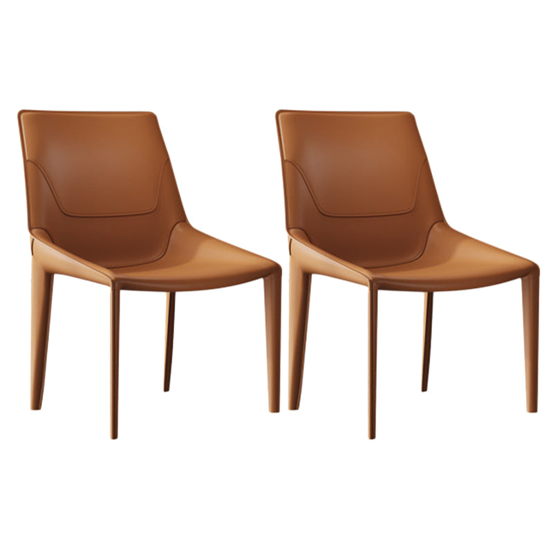 Contemporary Chair Armless Chairs for Kitchen with Metal Legs