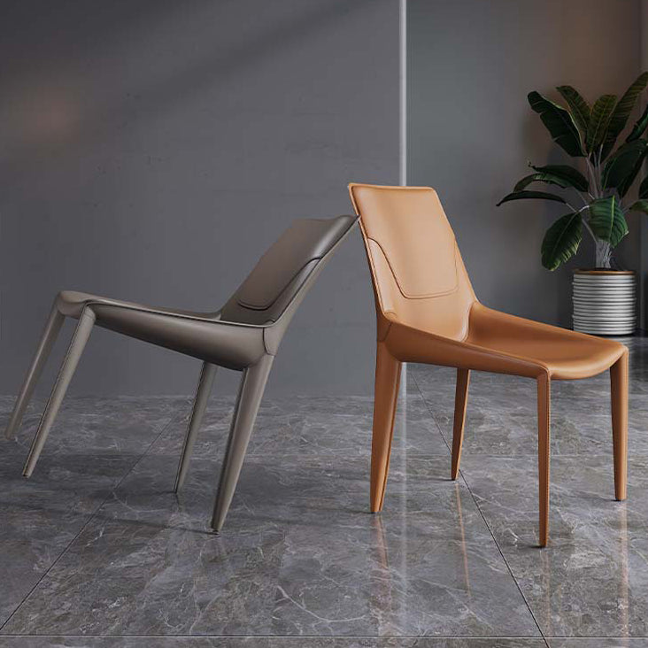 Contemporary Chair Armless Chairs for Kitchen with Metal Legs